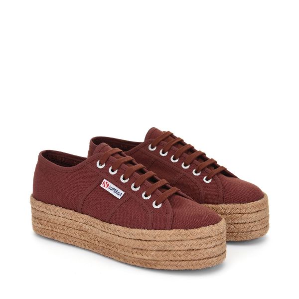 Superga 2790 Rope Brown Platform Sneakers - Women's Sneakers USA | US1726077